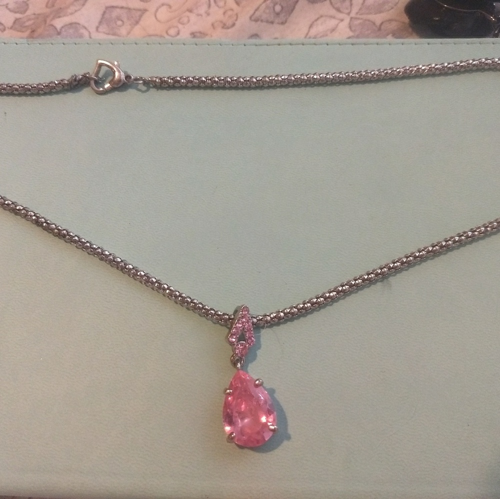 Pink Cubic Zirconia Necklace